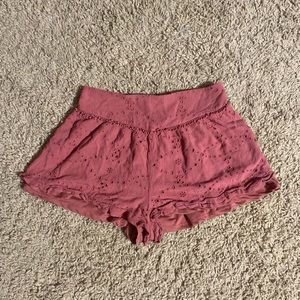 American Eagle Burgundy Shorts